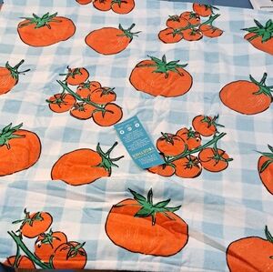 Deborah Connolly Gingham Tomato Print Eco Friendly Cotton Beach Towel NWT